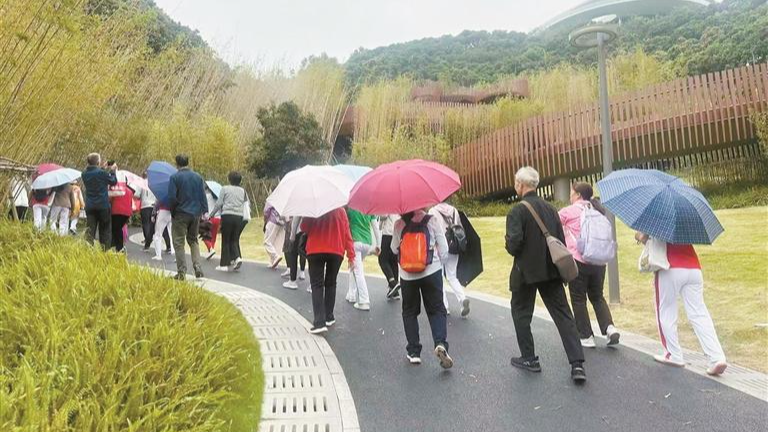 荔湖社区长者登高科学顶