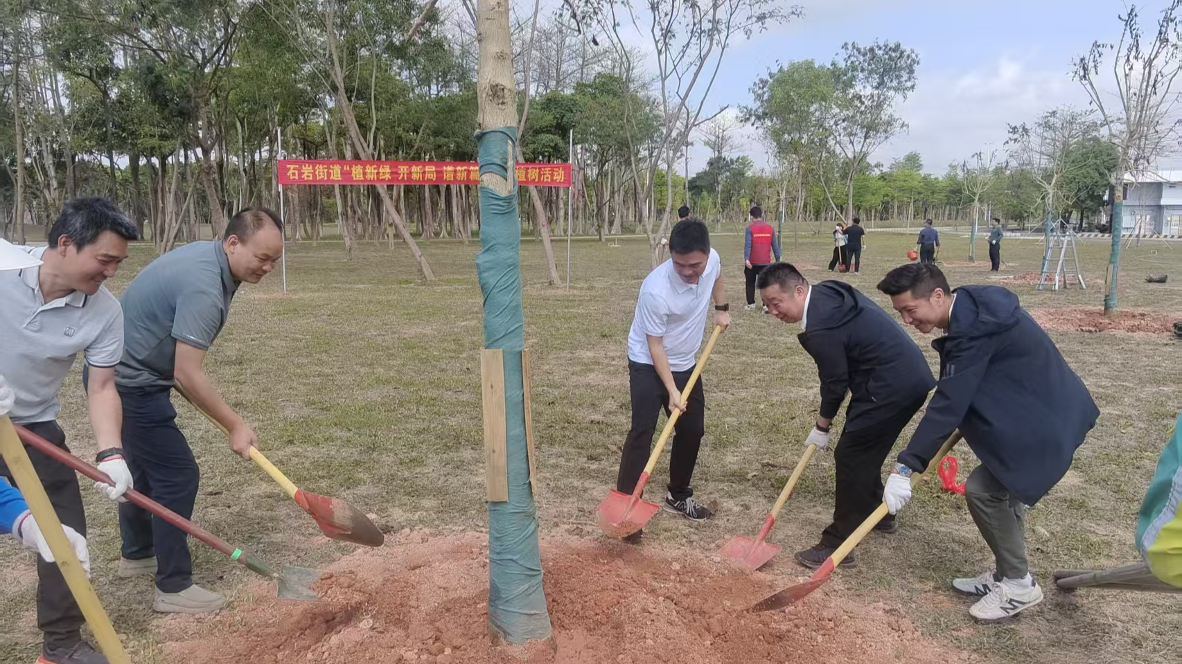 石岩街道开展2026年推进绿美广东生态建设义务植树活动