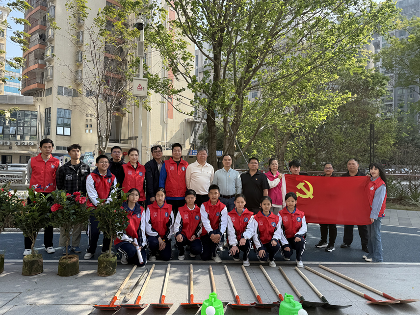 碧道公园多了茶花树！新桥街道上星社区开展植树节活动