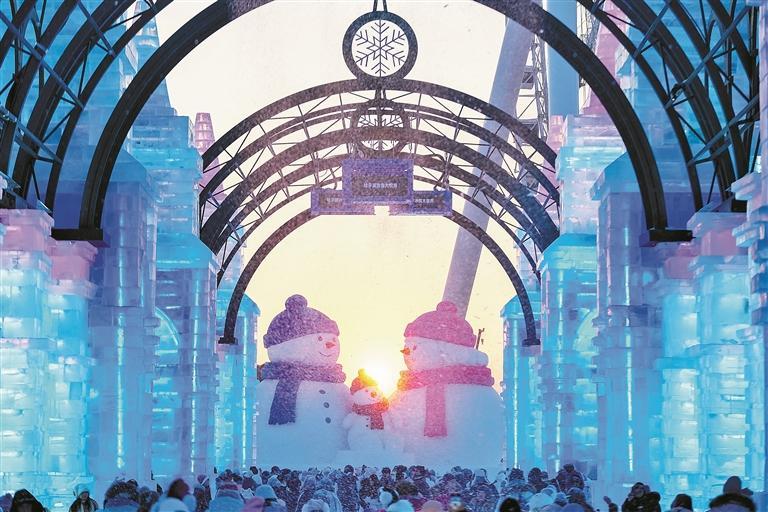 最大规模的哈尔滨冰雪大世界开园