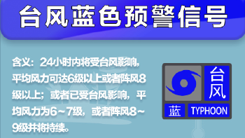 深圳市台风白色预警信号升级为蓝色