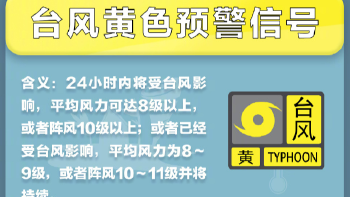 深圳市台风红色预警信号降级为黄色