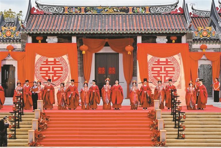 清平古墟新中式集体婚礼高甜上演