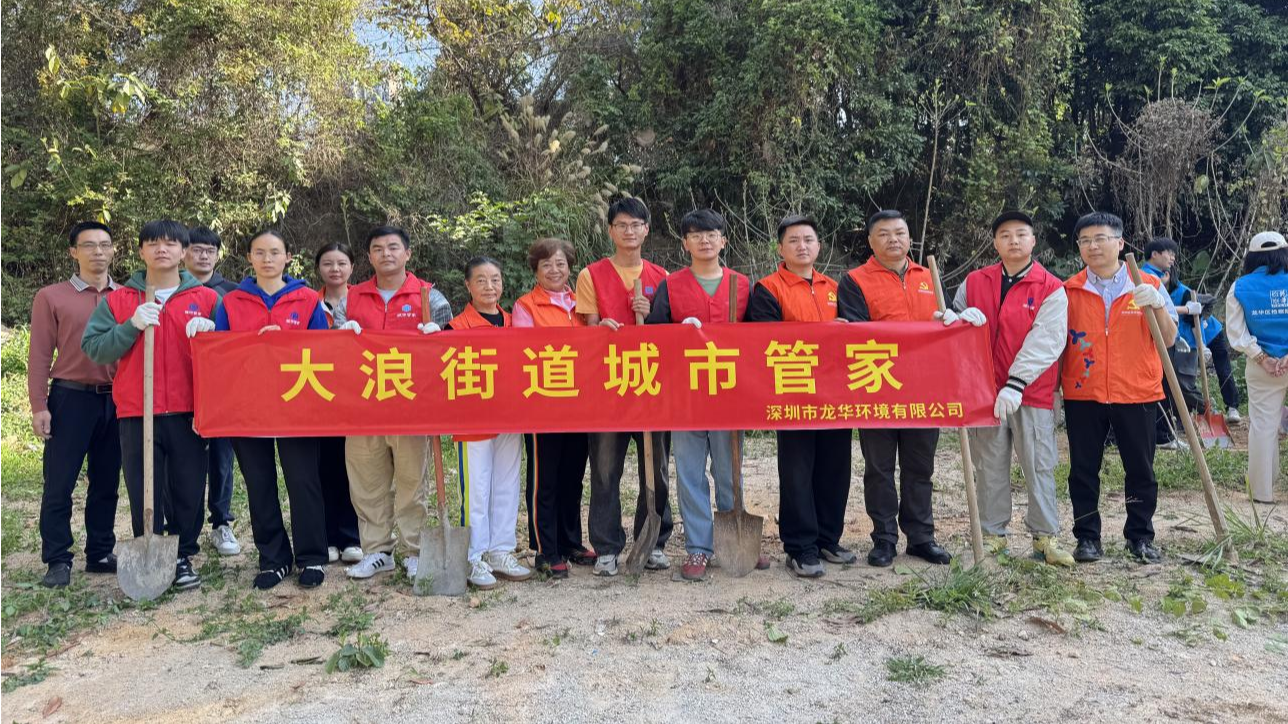 龙华环境公司牵头为水围社区闲置空地“披绿装”